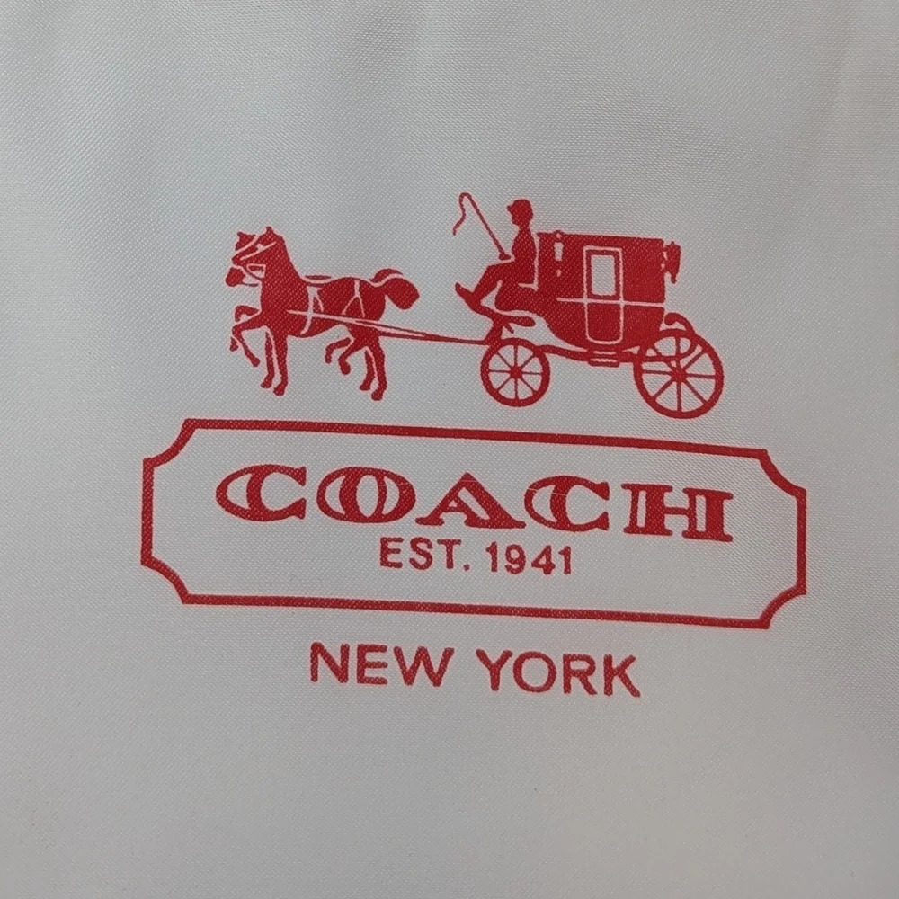 Coach Dust Bag Large Purse Storage Red Carriage Logo 19" x 23" - Picture 2 of 5